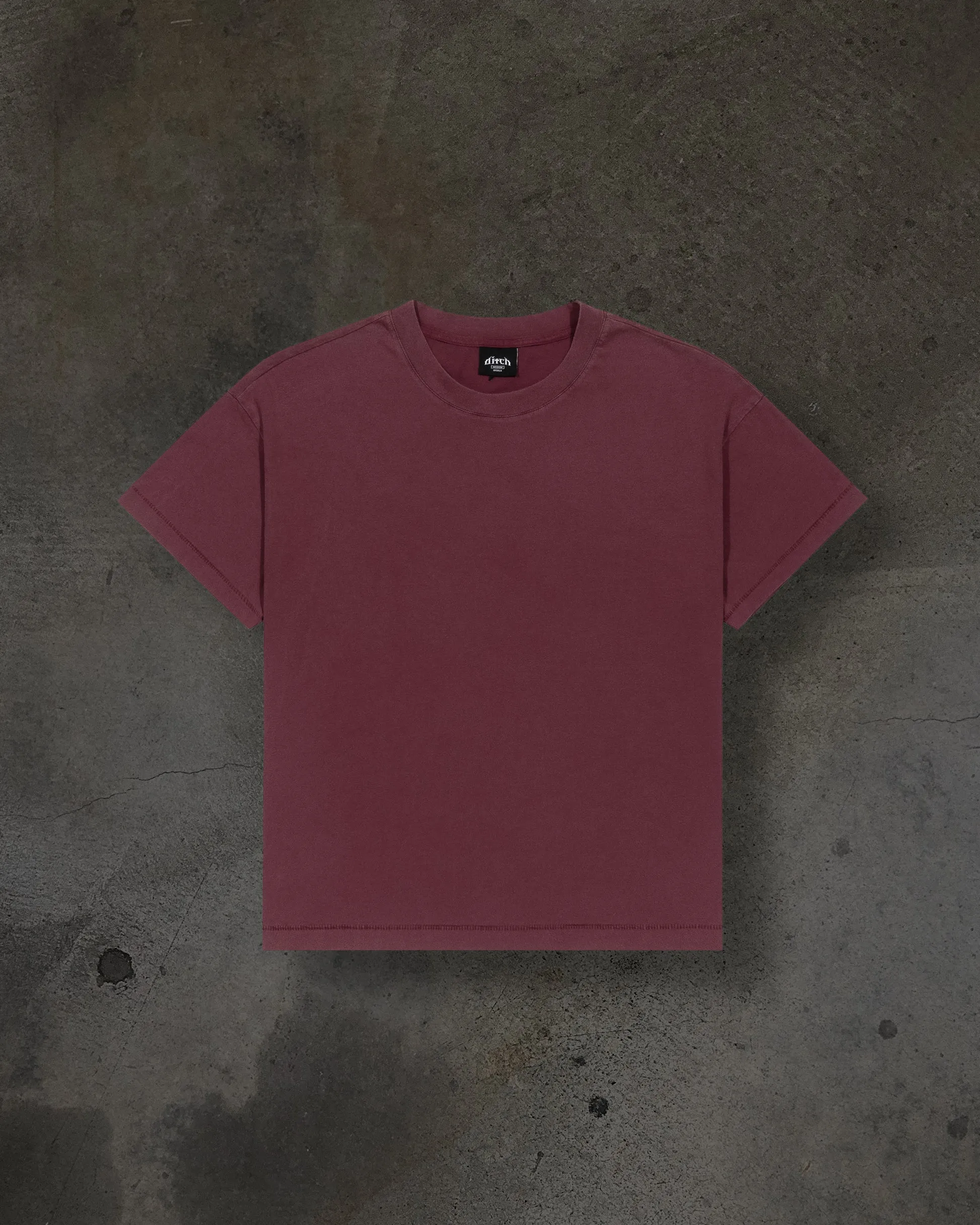 CROPPED BLANK TEE (CRIMSON) sold by Ditch