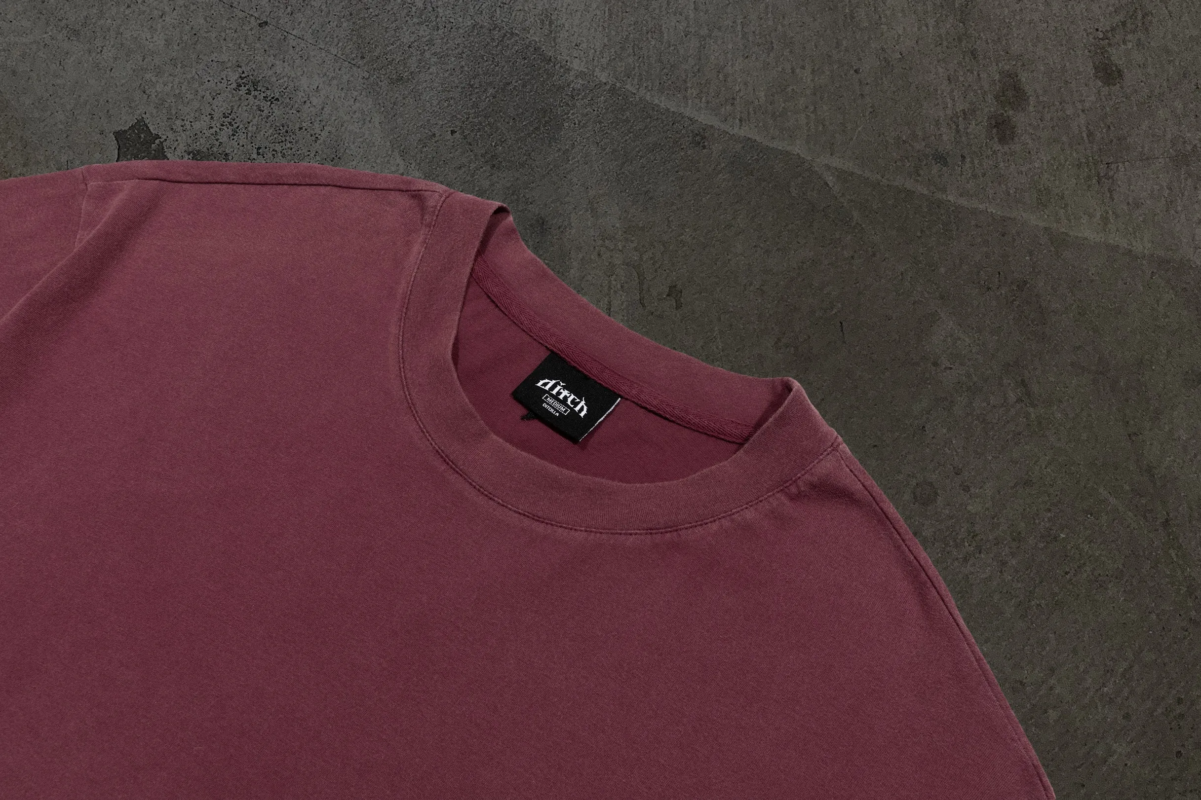 CROPPED BLANK TEE (CRIMSON) sold by Ditch product image thumbnail 3