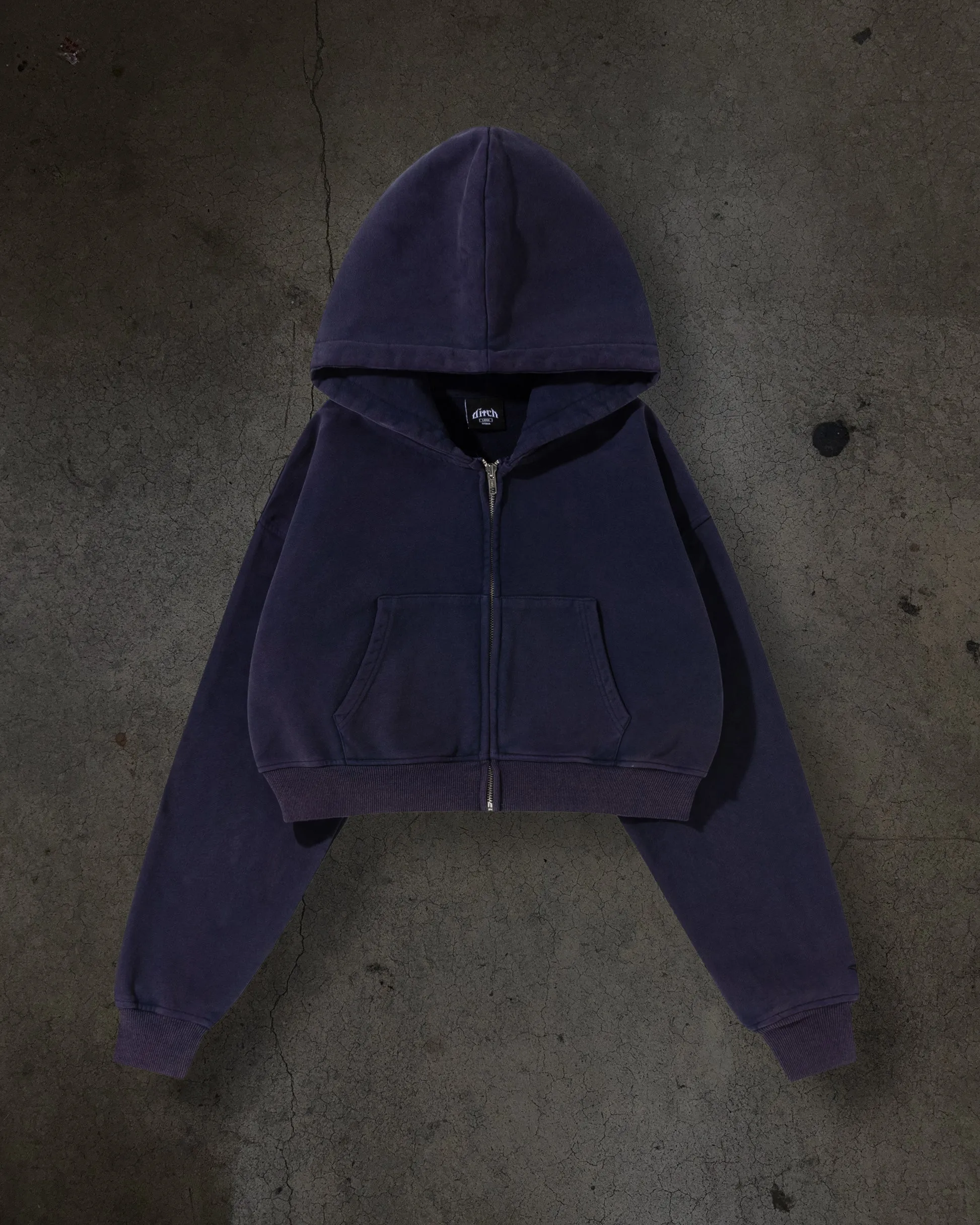 WOMENS CROPPED ZIP (NAVY) sold by Ditch