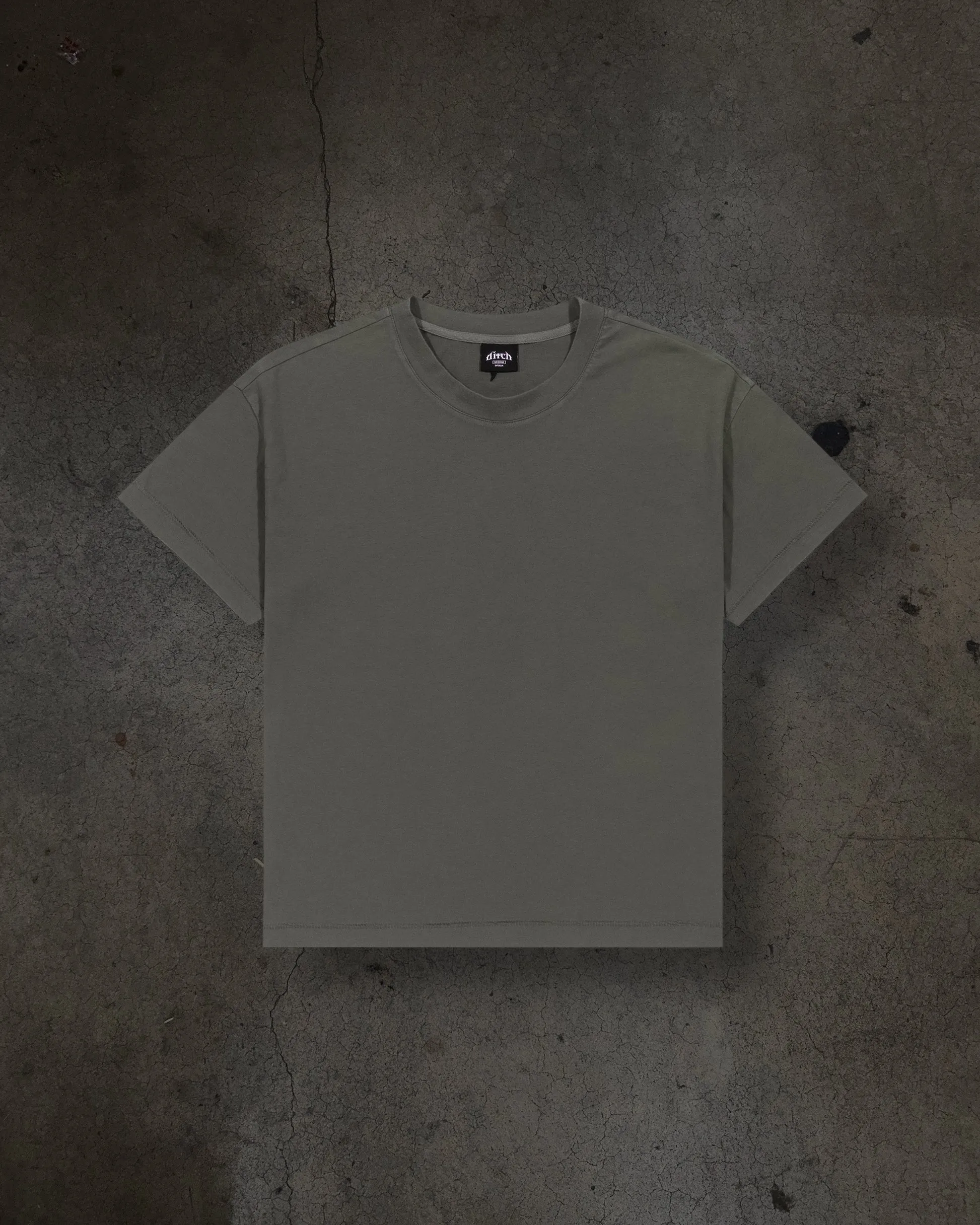 CROPPED BLANK TEE (CEMENT) sold by Ditch