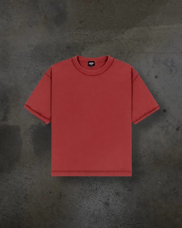 HEAVY BLANK TEE (CHERRY) sold by Ditch