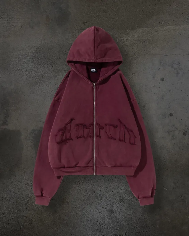 ARCH LOGO ZIPUP (CRIMSON) sold by Ditch