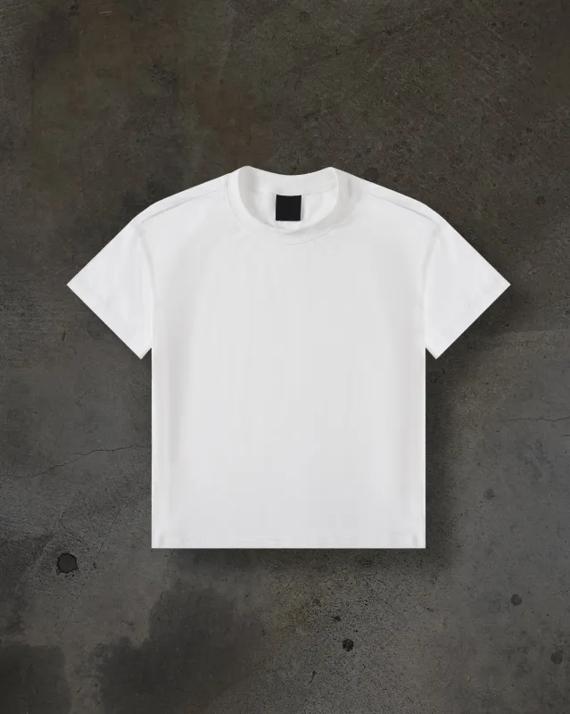 CROPPED BLANK TEE (WHITE) made by Ditch