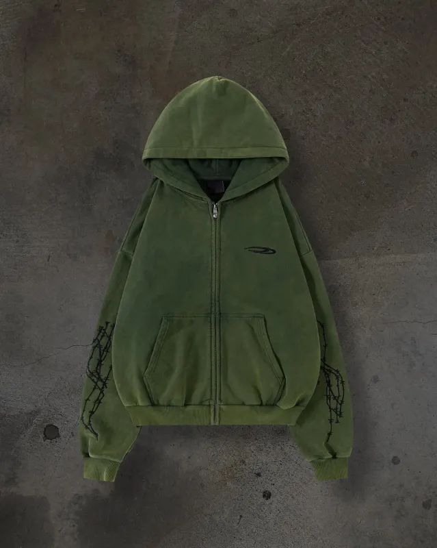 ATHLETIC BARBED ZIPUP (PINE) sold by Ditch