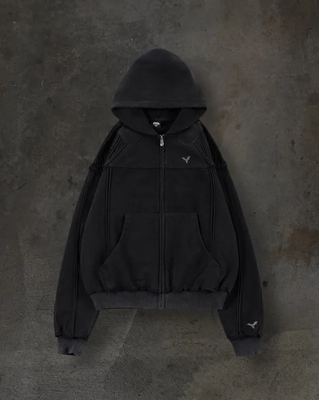 BIKER HOODIE (COAL) sold by Ditch