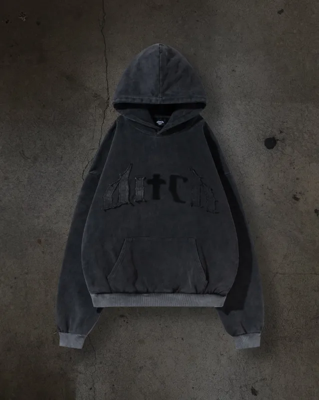 MISSING PATCH PULLOVER (COAL) made by Ditch