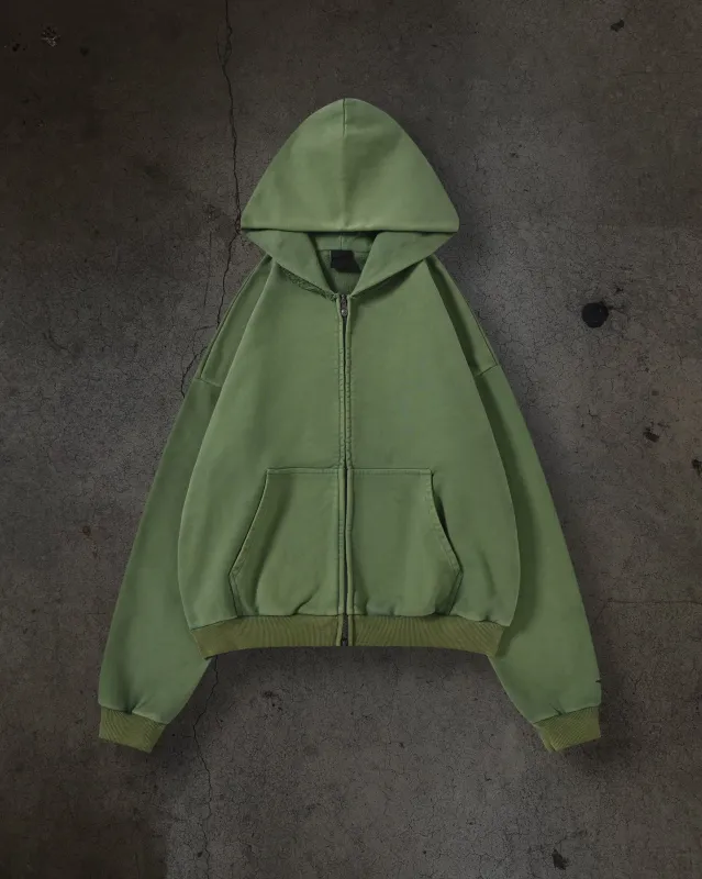 BLANK ZIPUP (MATCHA) sold by Ditch