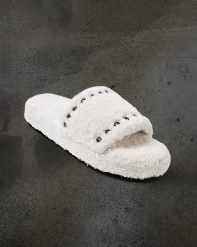SHEARLING SLIDE (BONE) sold by Ditch