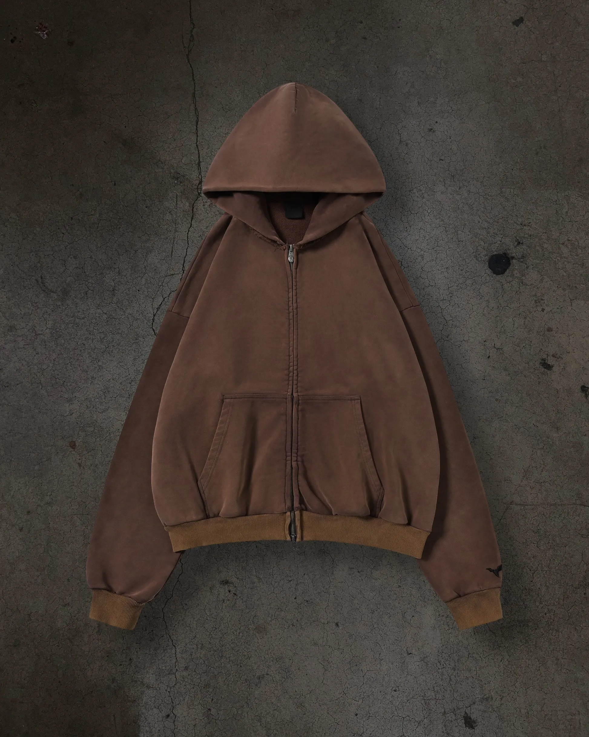 BLANK ZIPUP (MOCHA) sold by Ditch