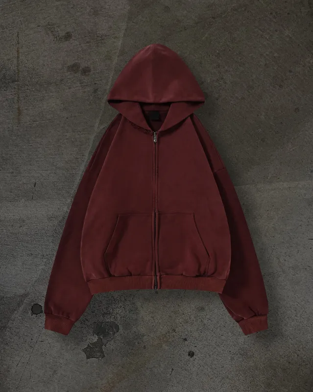 BLANK ZIPUP (CRIMSON) sold by Ditch