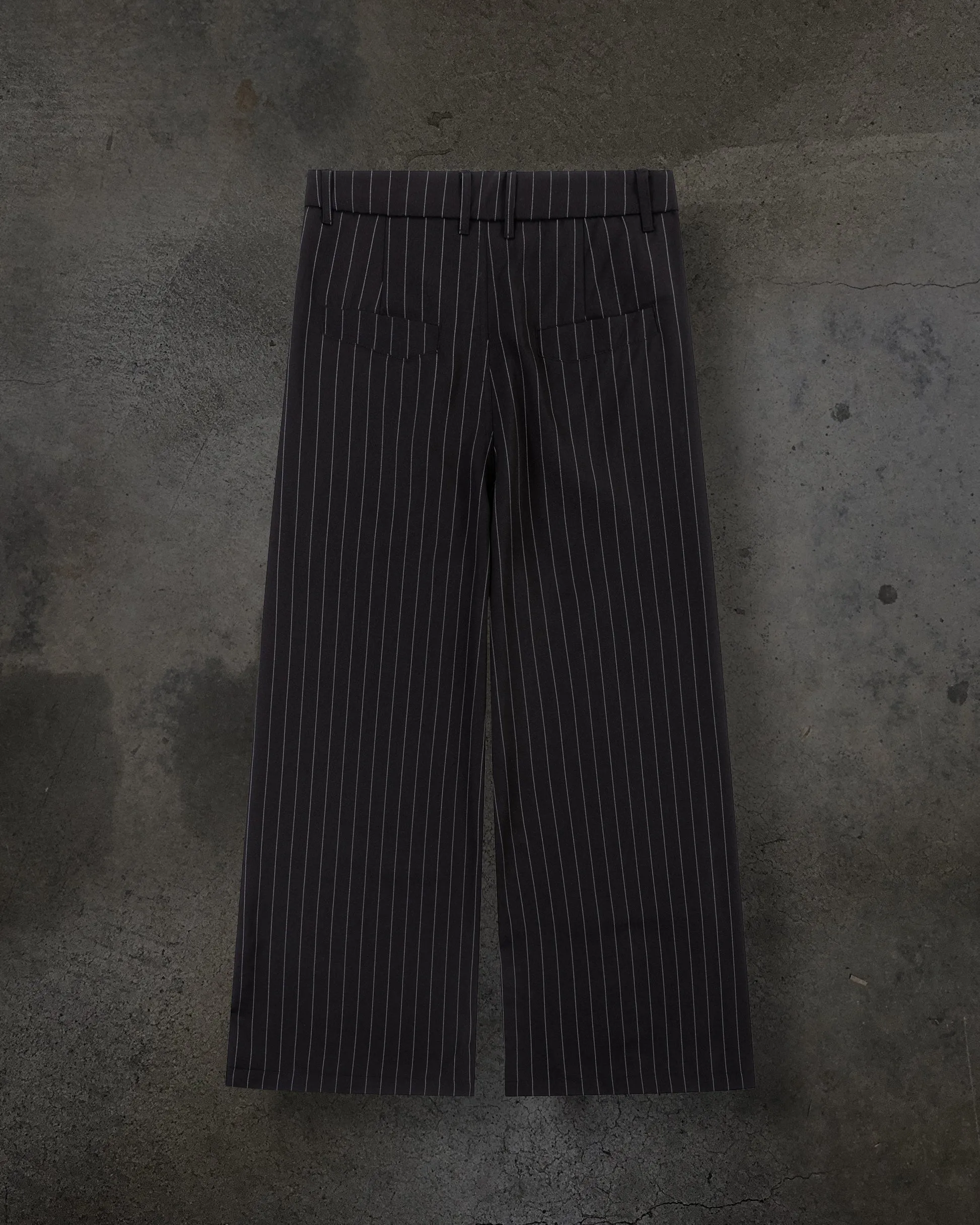 WIDE-LEG DRESS PANTS (PINSTRIPED BLK/WHT) sold by Ditch product image thumbnail 2
