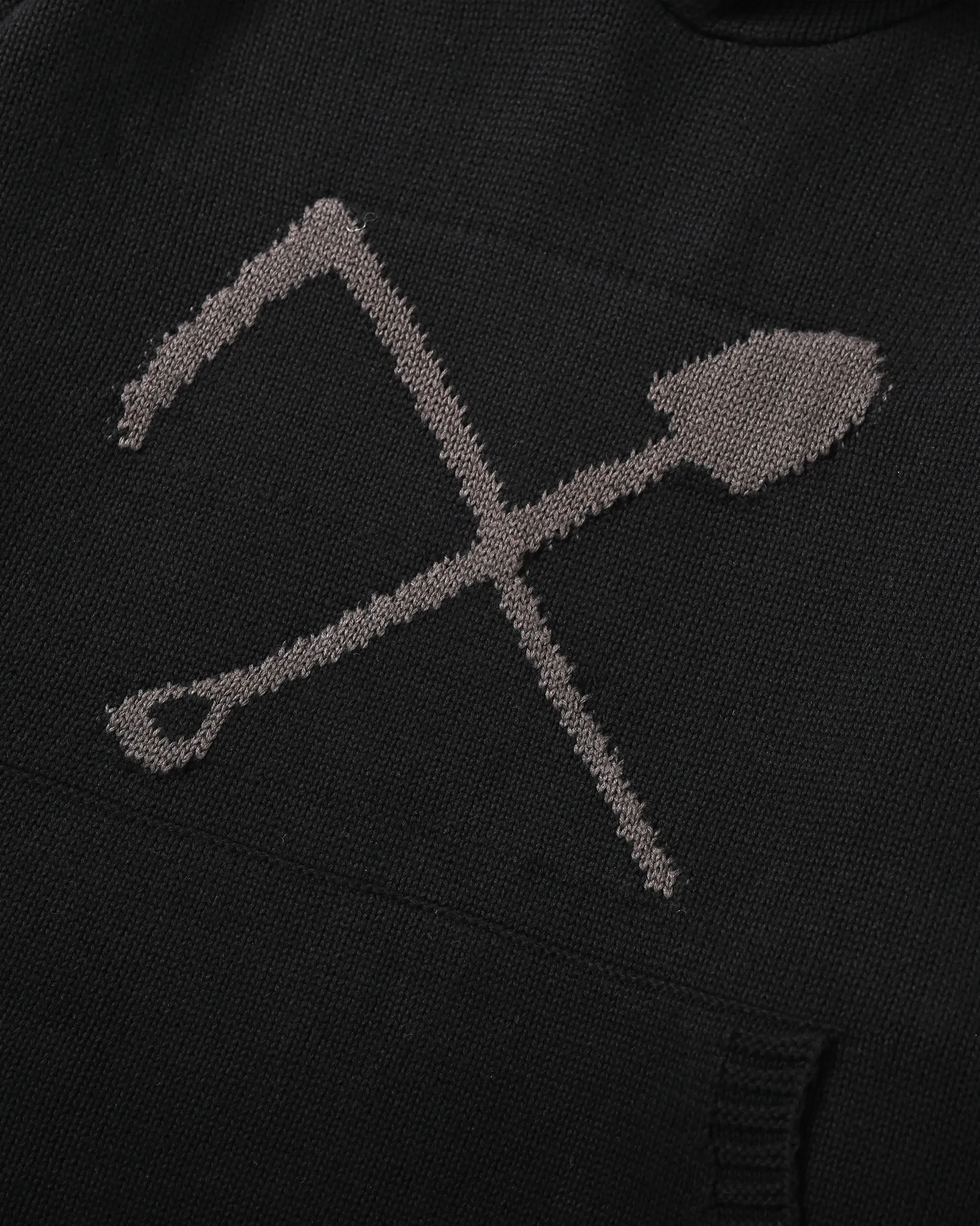 GRAVE DIGGING KNIT HOODIE (NOIR) sold by Ditch product image thumbnail 4