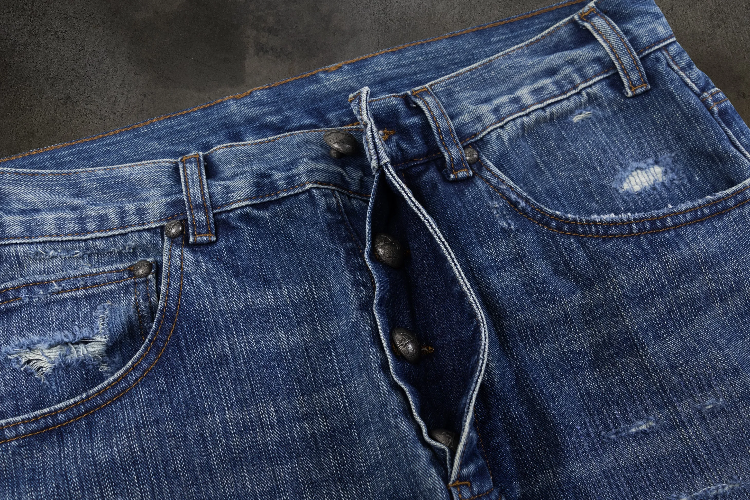 SLUB REPAIRED DENIM (LIGHT WASH) sold by Ditch product image thumbnail 4