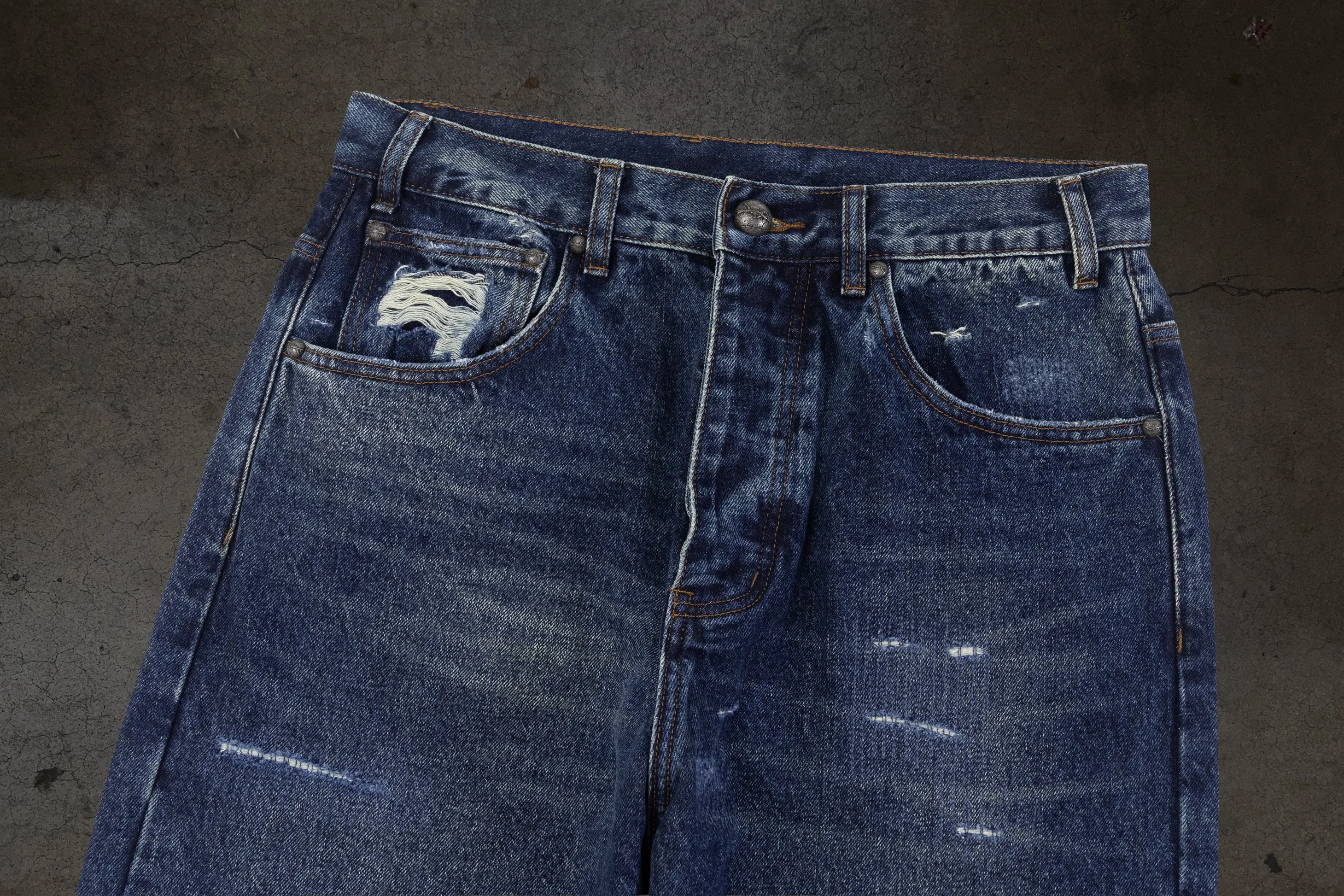 REPAIRED DENIM (DARK WASH) sold by Ditch product image thumbnail 3