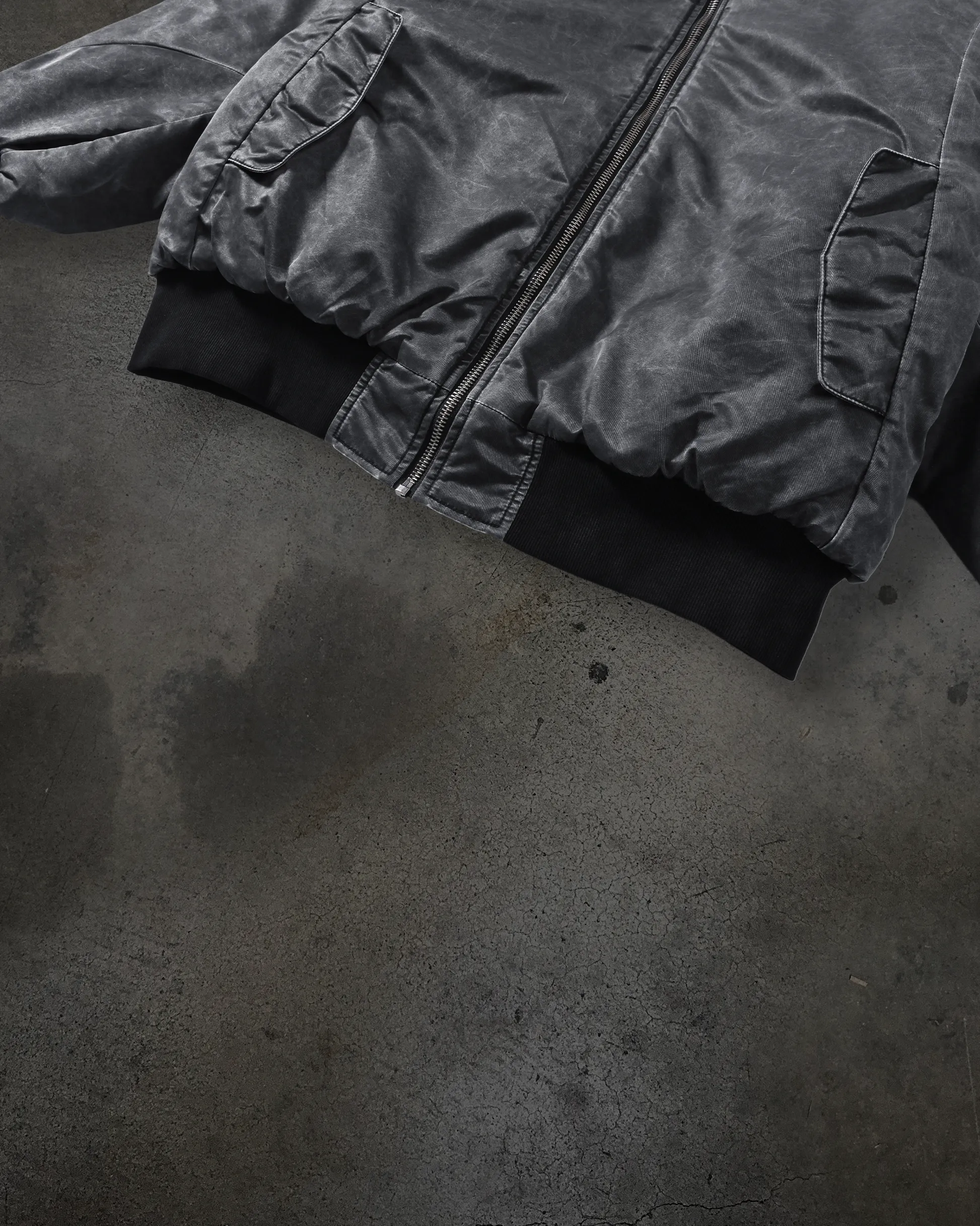 DYED NYLON BOMBER (COAL) sold by Ditch product image thumbnail 5