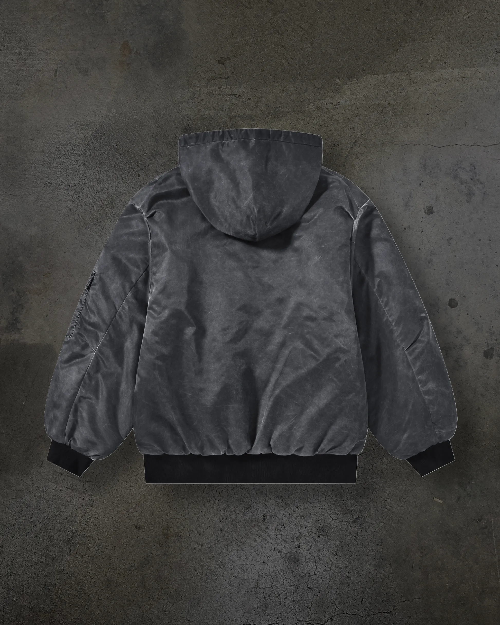 DYED NYLON BOMBER (COAL) sold by Ditch product image thumbnail 2