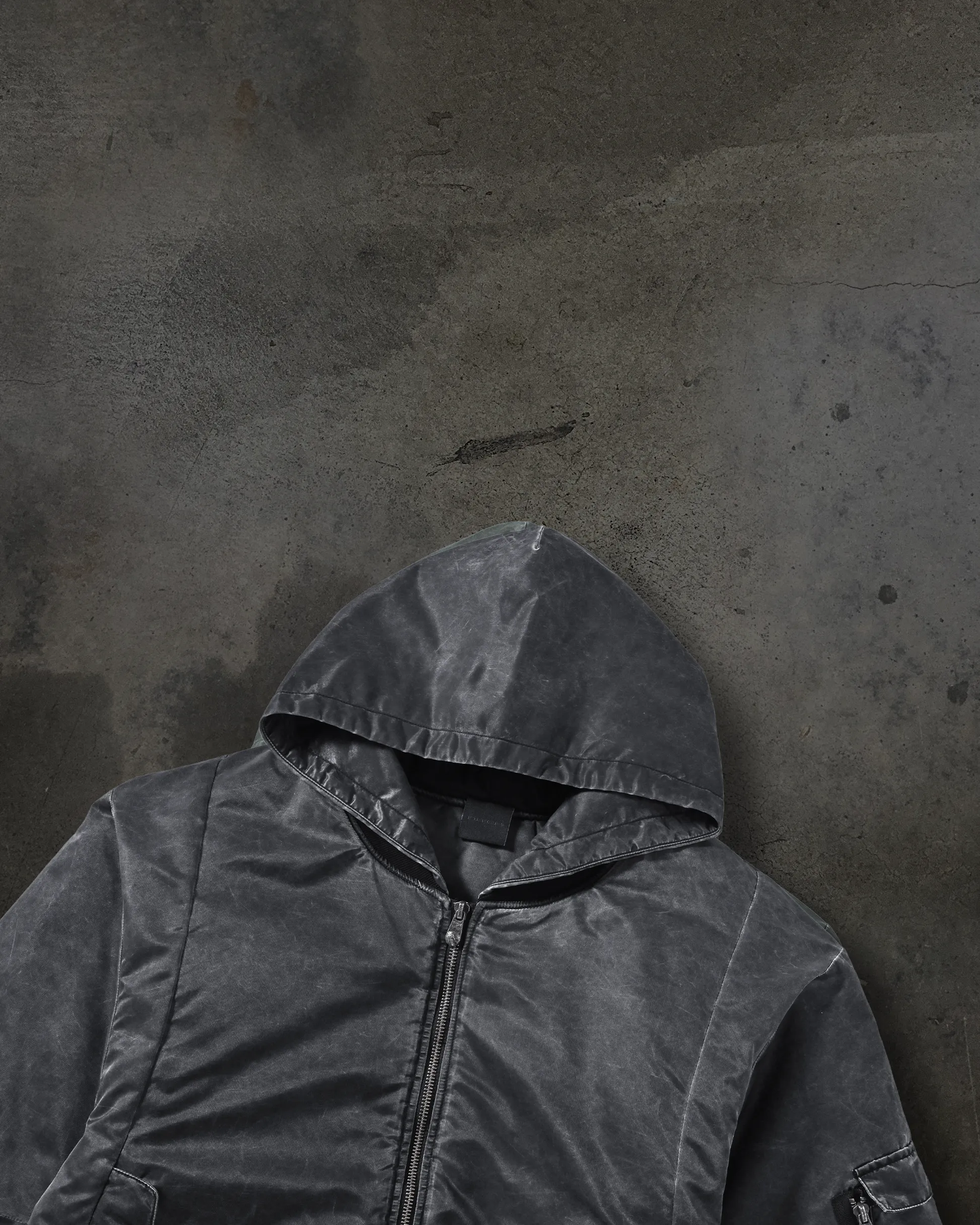 DYED NYLON BOMBER (COAL) sold by Ditch product image thumbnail 4