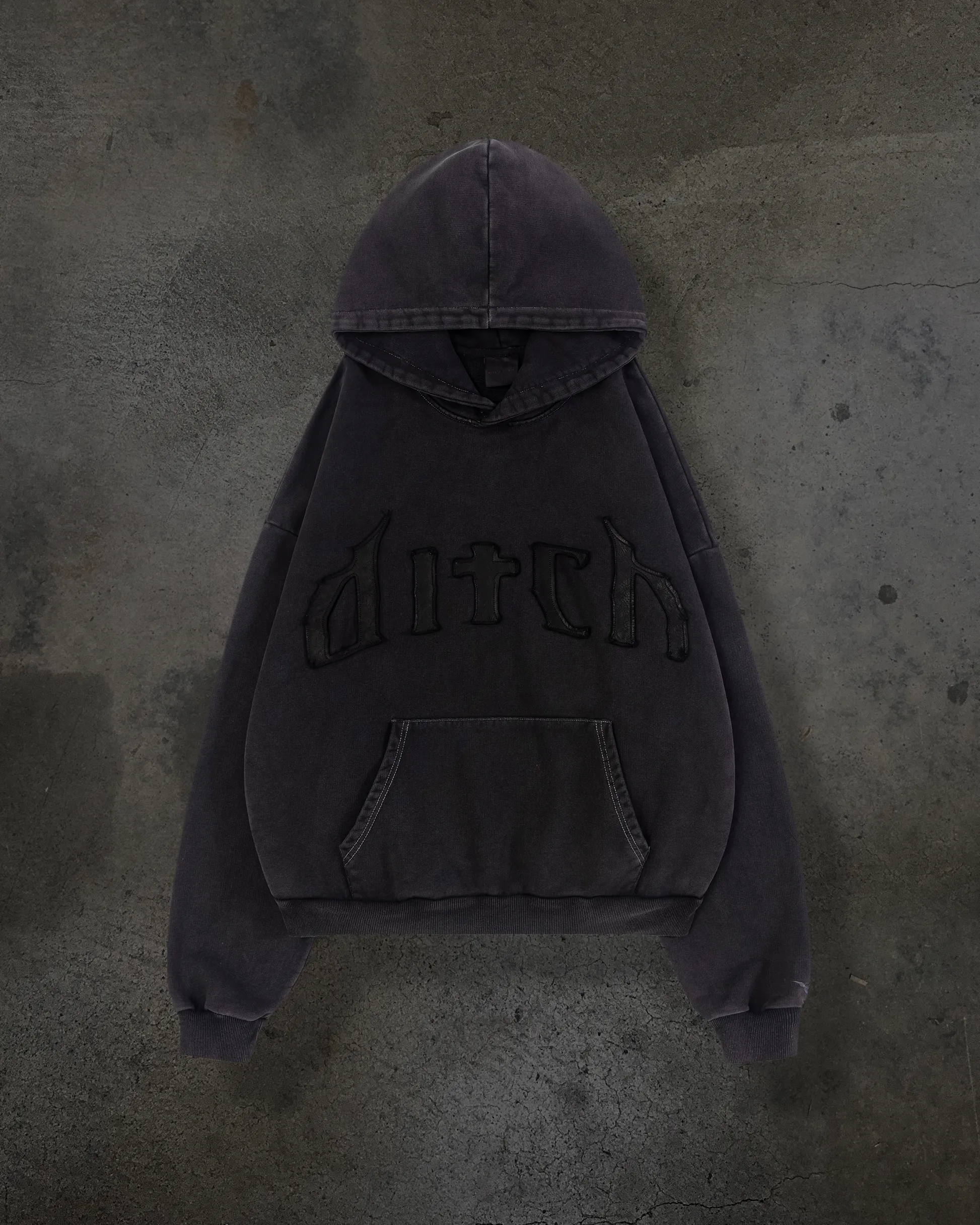 LEATHER PATCH PULLOVER (COAL) sold by Ditch