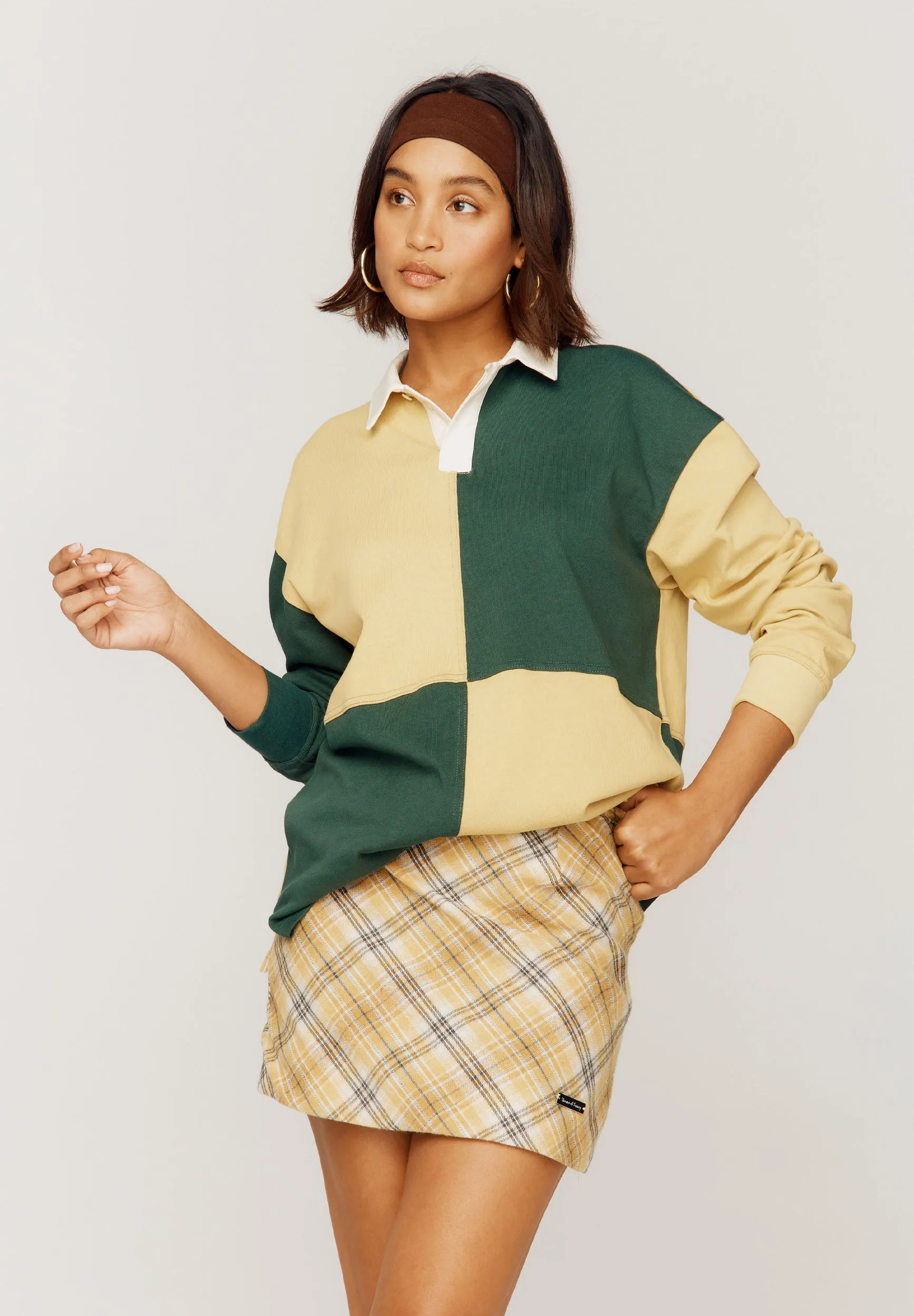 PANELLED POWER LOGO BUTTON UP sold by House of Sunny