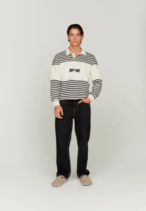 STRIPE POWER LOGO BUTTON UP sold by House of Sunny