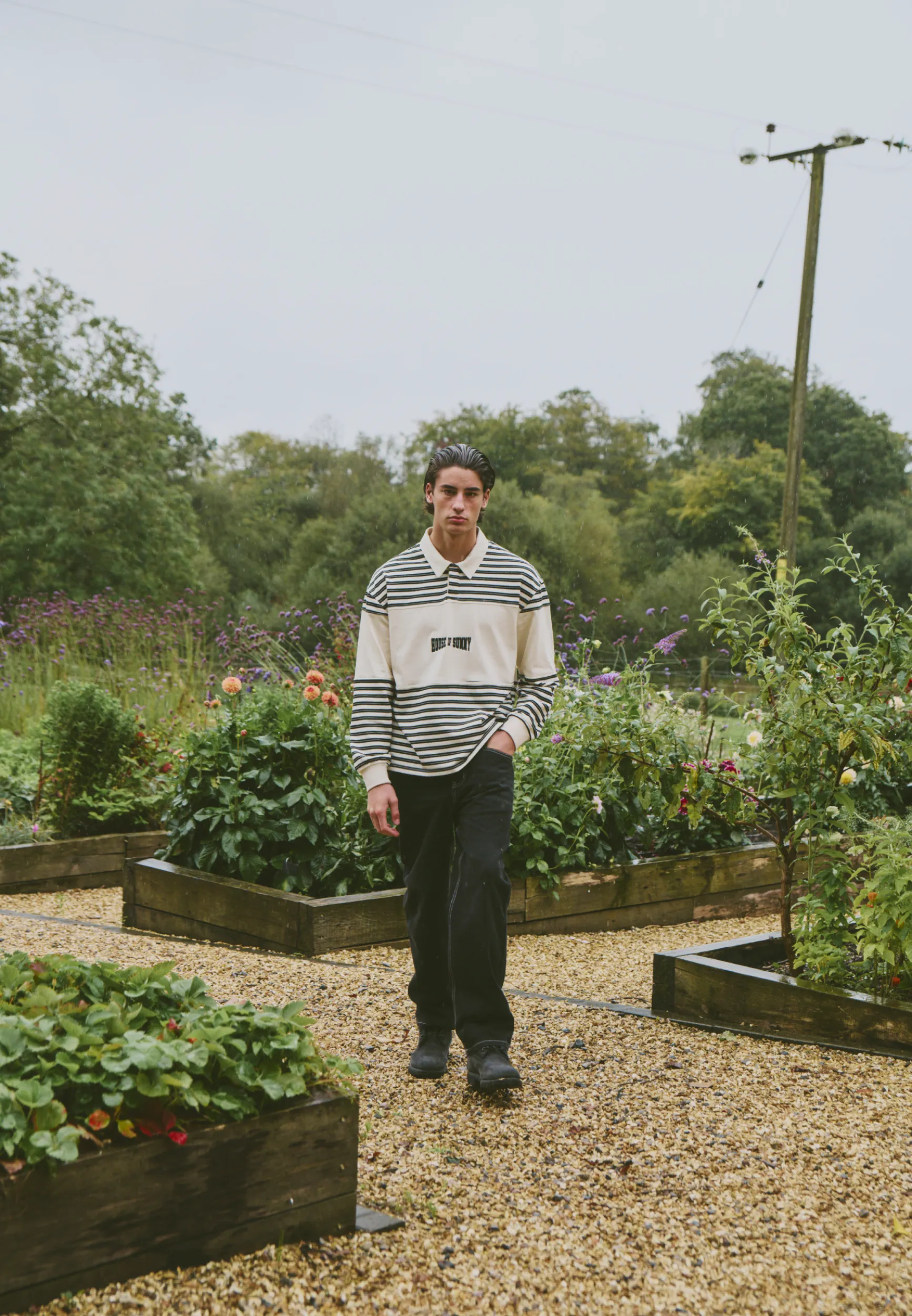 STRIPE POWER LOGO BUTTON UP sold by House of Sunny product image thumbnail 2