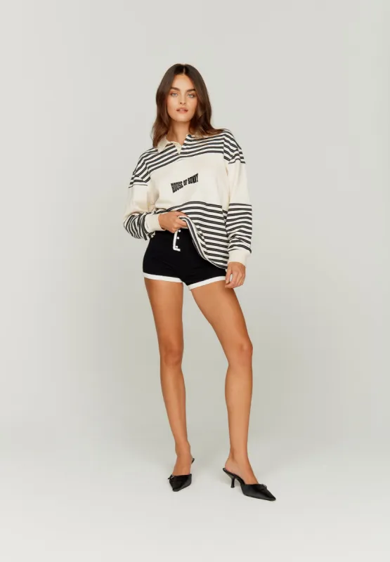 STRIPE POWER LOGO BUTTON UP sold by House of Sunny