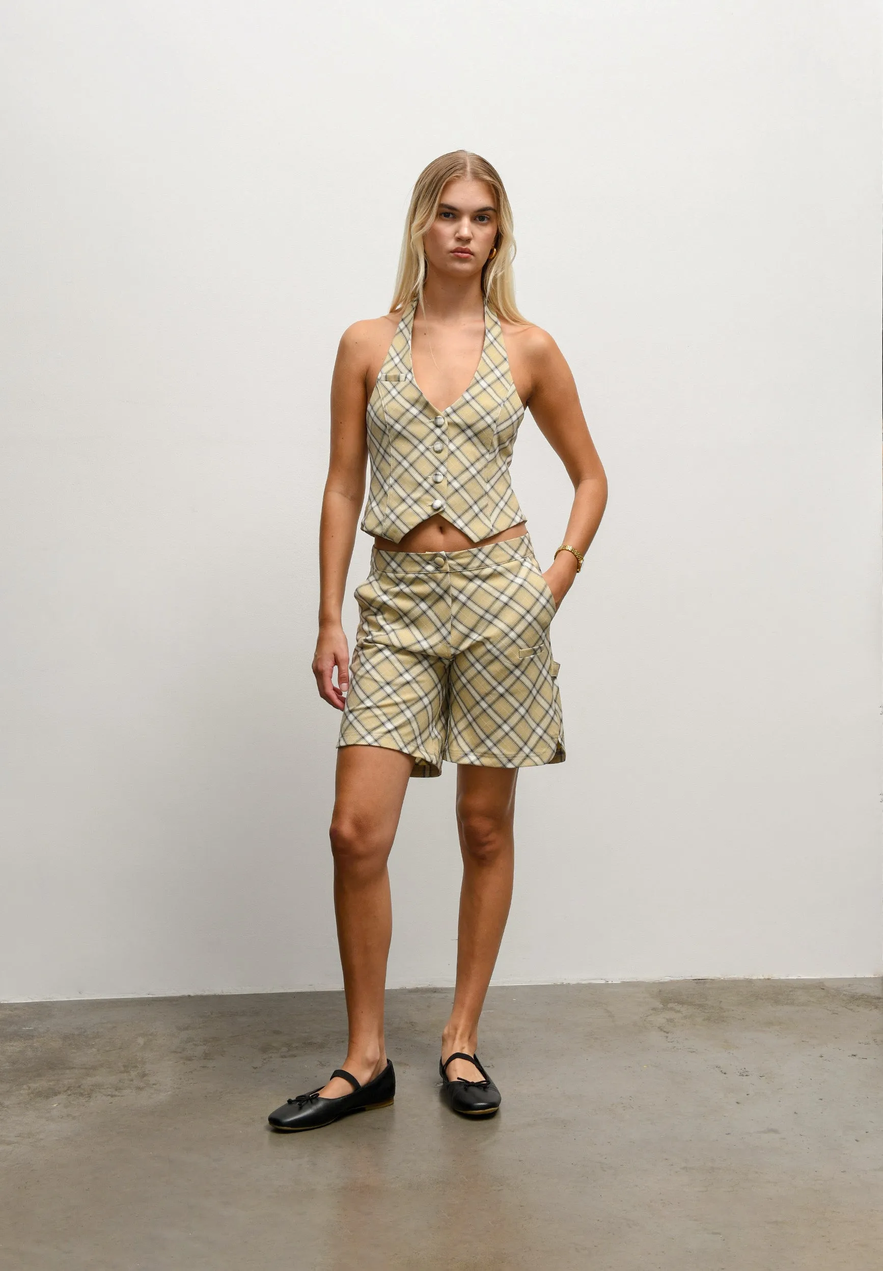 SLOANE CHECK WAISTCOAT sold by House of Sunny product image thumbnail 2