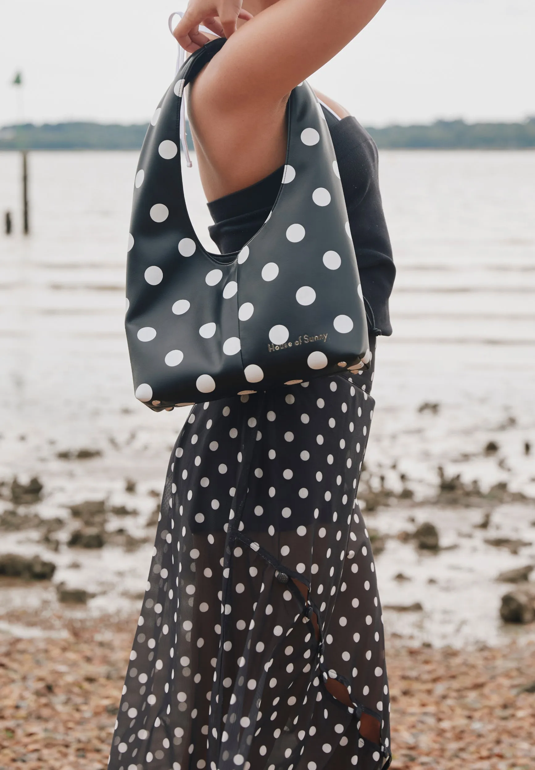 POLKA DOT MESH PRINTED SKIRT sold by House of Sunny product image thumbnail 2