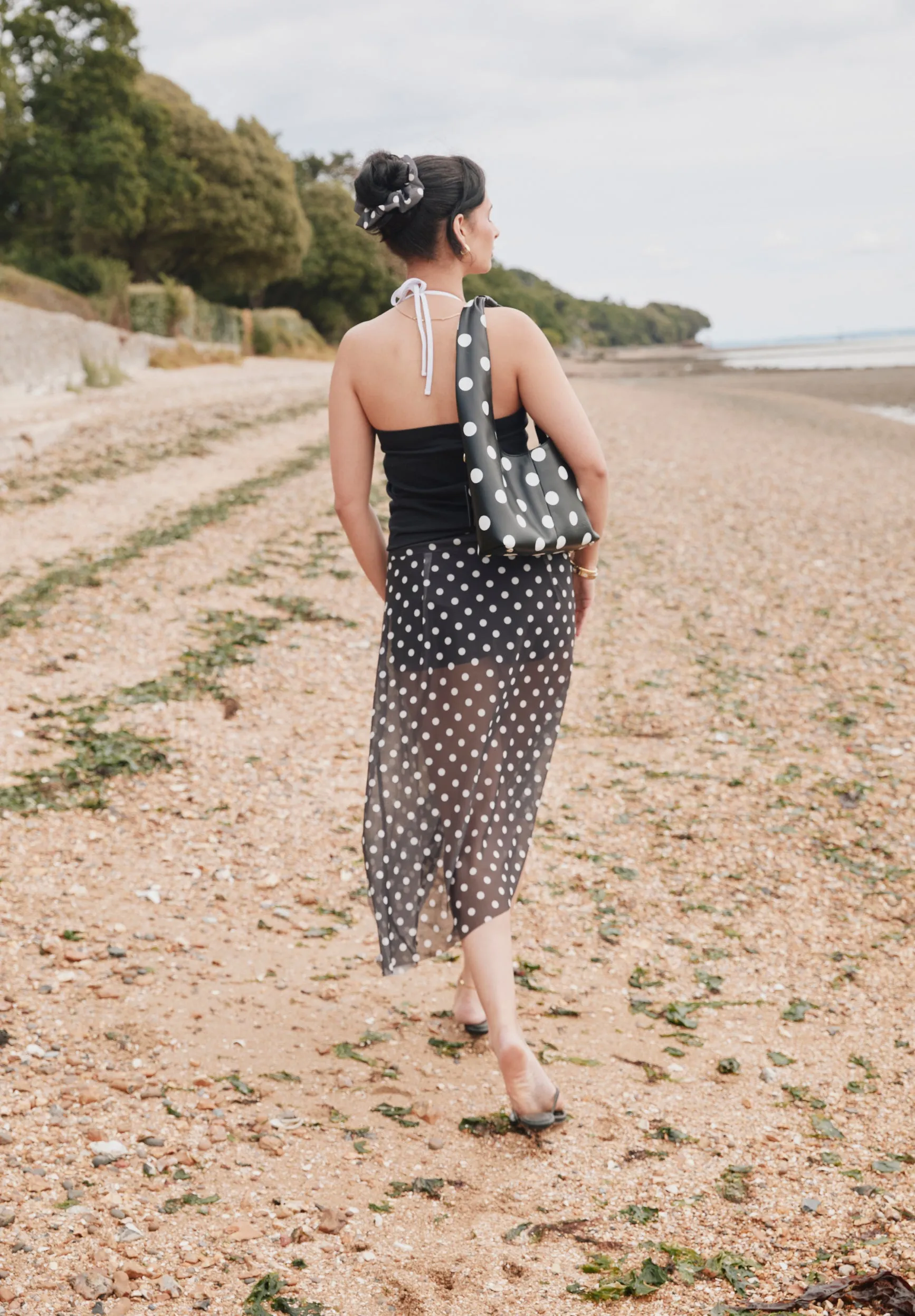 POLKA DOT MESH PRINTED SKIRT sold by House of Sunny product image thumbnail 3