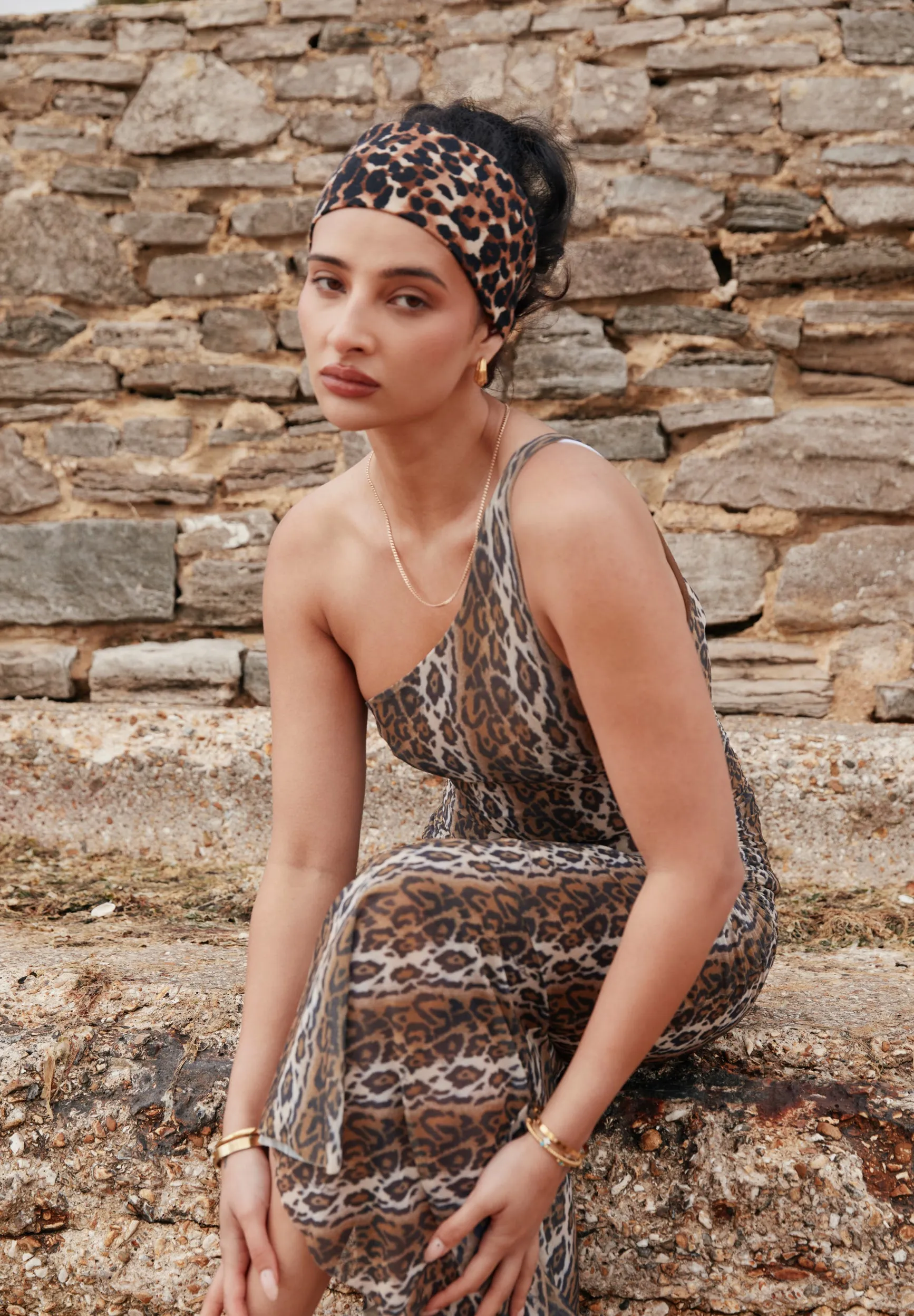 LEOPARD ASYMMETRIC DRESS sold by House of Sunny product image thumbnail 4