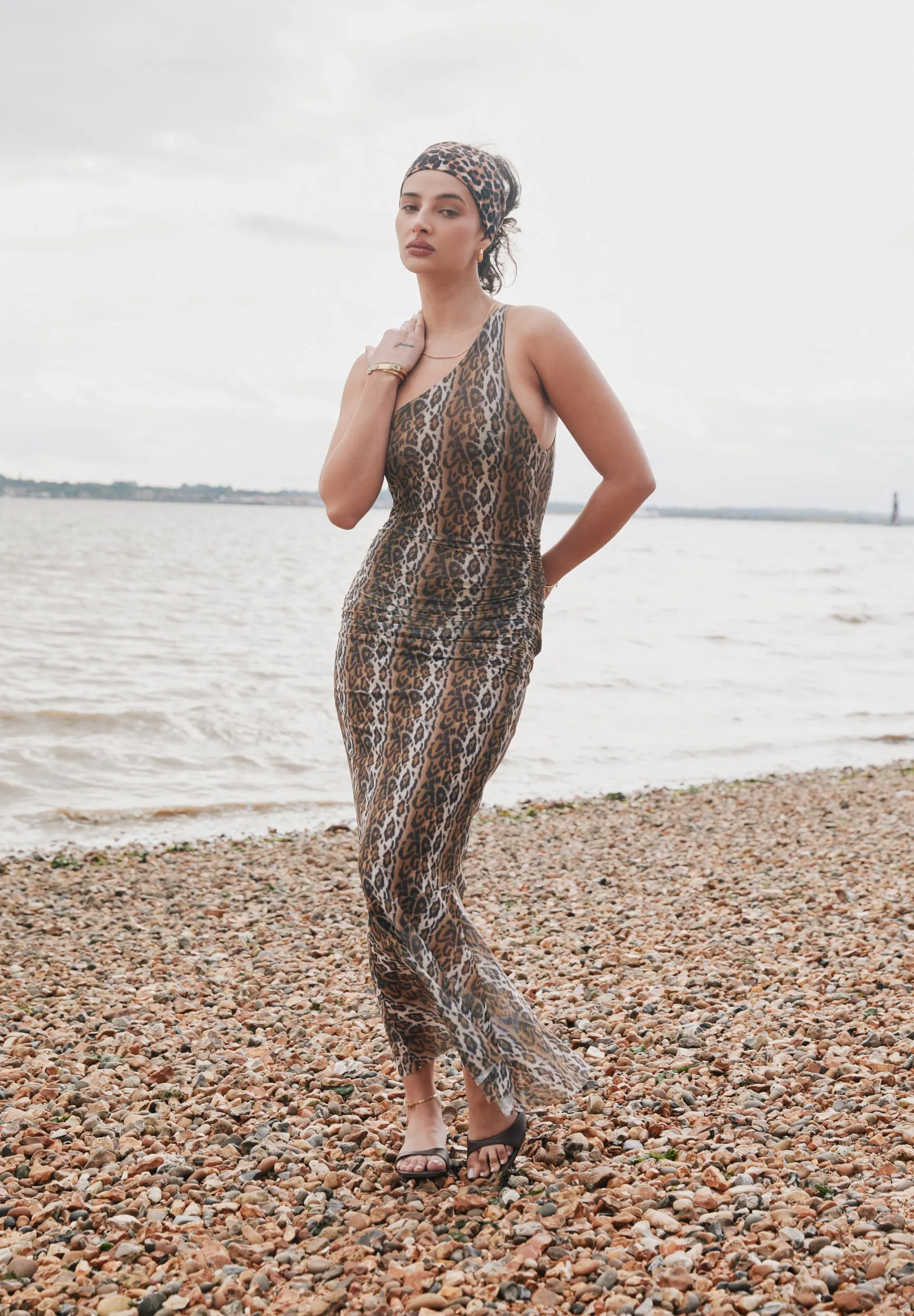 LEOPARD ASYMMETRIC DRESS sold by House of Sunny