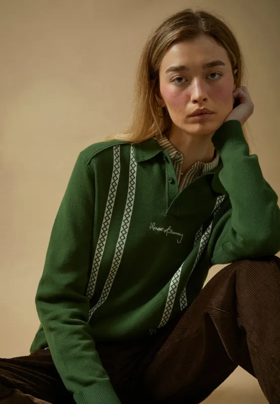 STRIPE KNITTED RUGBY SHIRT sold by House of Sunny