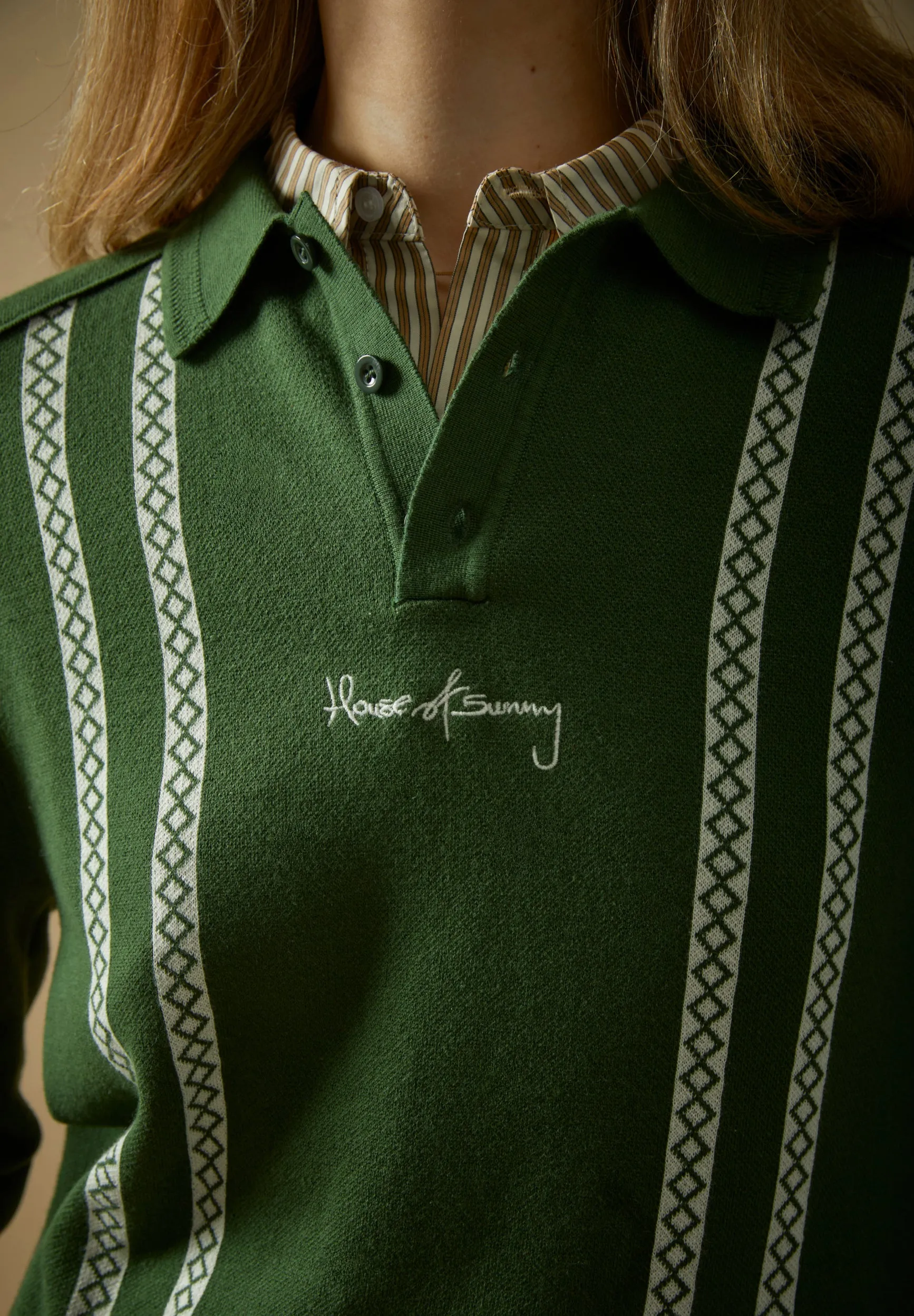 STRIPE KNITTED RUGBY SHIRT sold by House of Sunny product image thumbnail 4