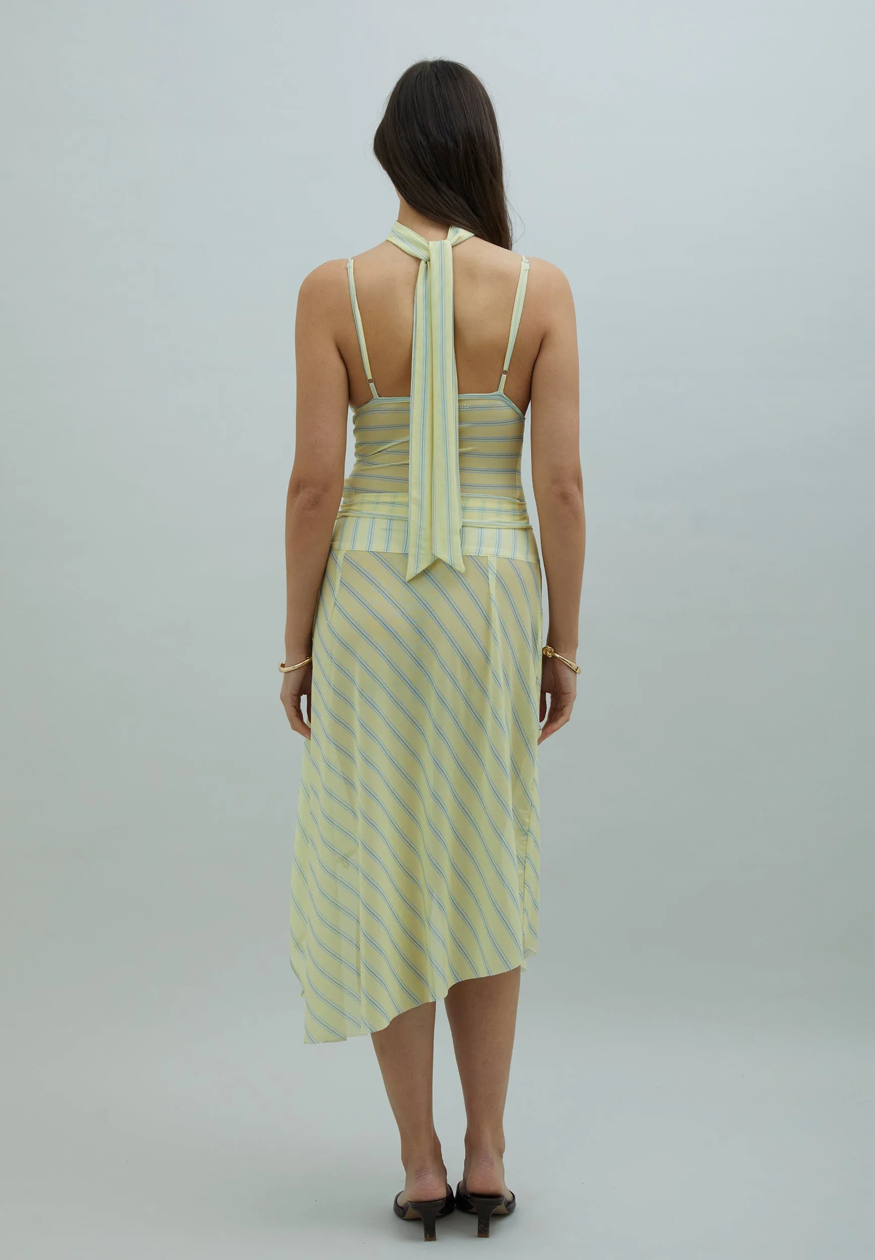 STRIPED MESH CAMI TOP sold by House of Sunny product image thumbnail 4