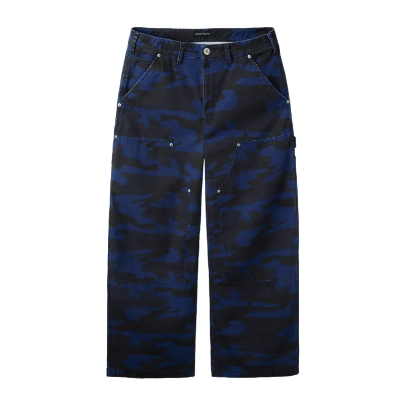 Blue Camo Double Knee Pants made by Hidden Season
