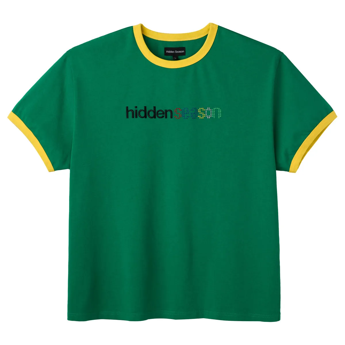 Green Ringer Tee sold by Hidden Season