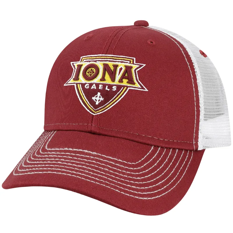 Iona University Sideline Trucker Hat One-Size (Burnt Henna/White) sold by Barnesmith