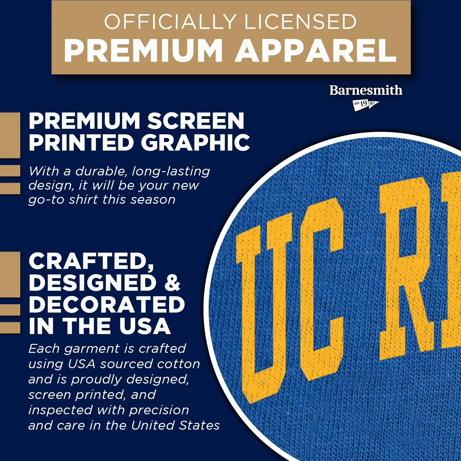 University of California, Riverside Classic T-Shirt (Royal Blue) sold by Barnesmith product image thumbnail 4