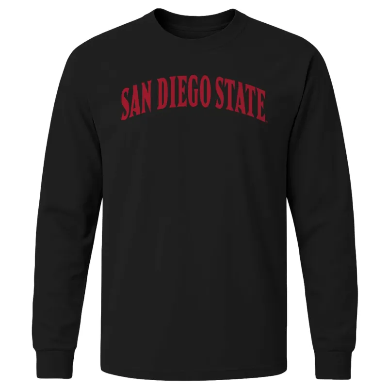 San Diego State University Classic Long Sleeve T-Shirt (Black) sold by Barnesmith