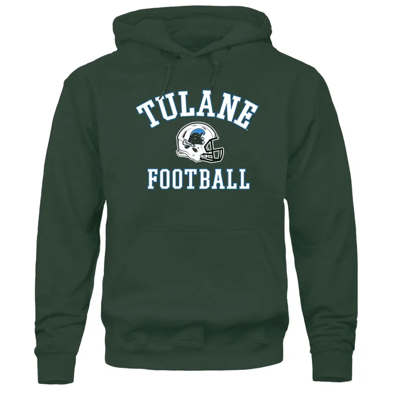 Tulane University Football Hooded Sweatshirt (Hunter Green) sold by Barnesmith