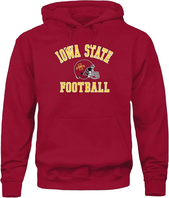 Iowa State University Football Hooded Sweatshirt (Cardinal) sold by Barnesmith