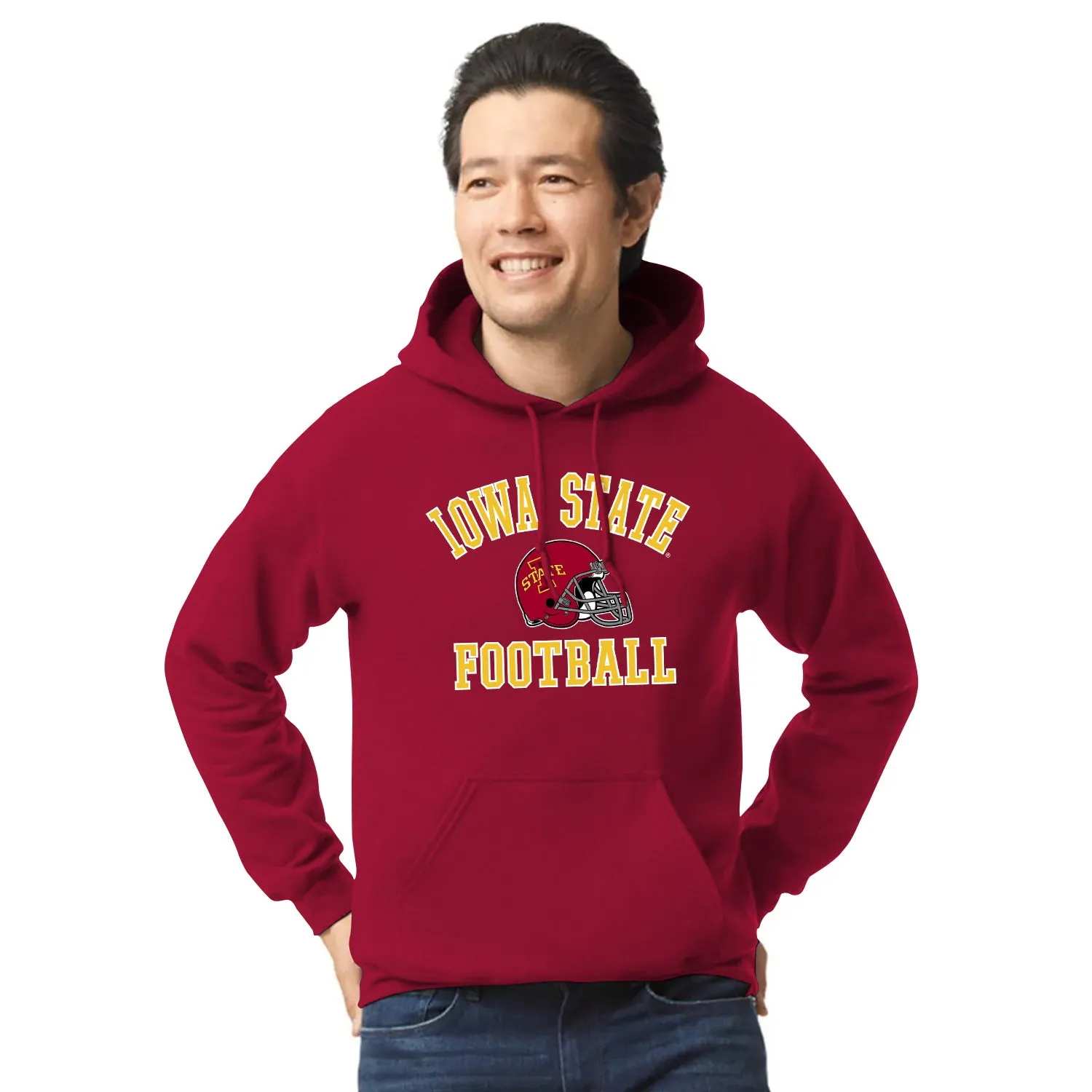 Iowa State University Football Hooded Sweatshirt (Cardinal) sold by Barnesmith product image thumbnail 2
