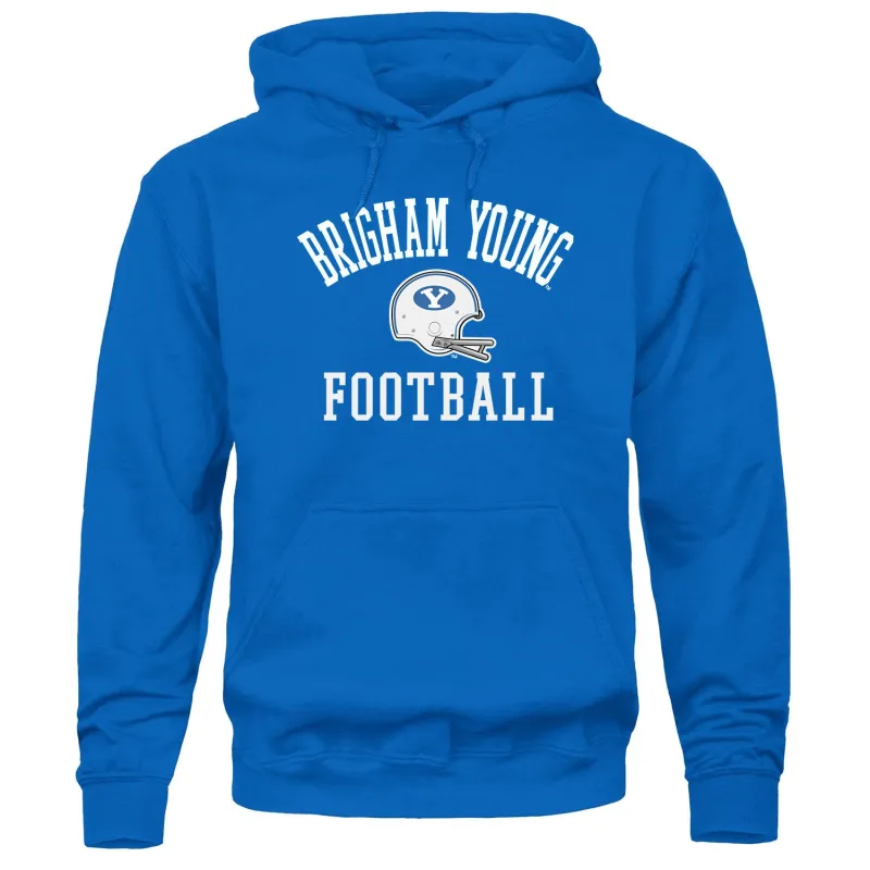 Brigham Young University Football Hooded Sweatshirt (Navy) sold by Barnesmith