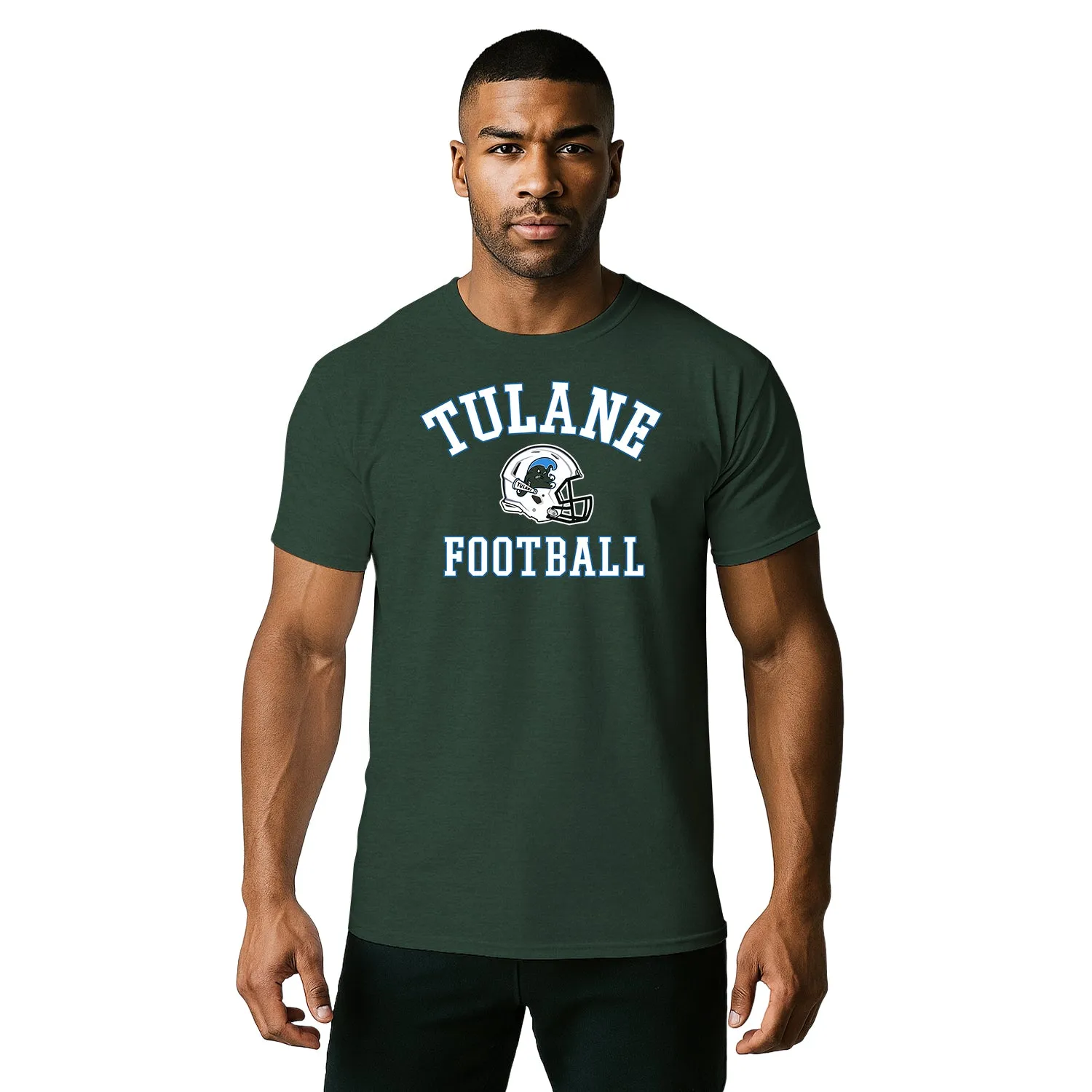 Tulane University Football T-Shirt (Hunter Green) sold by Barnesmith product image thumbnail 2