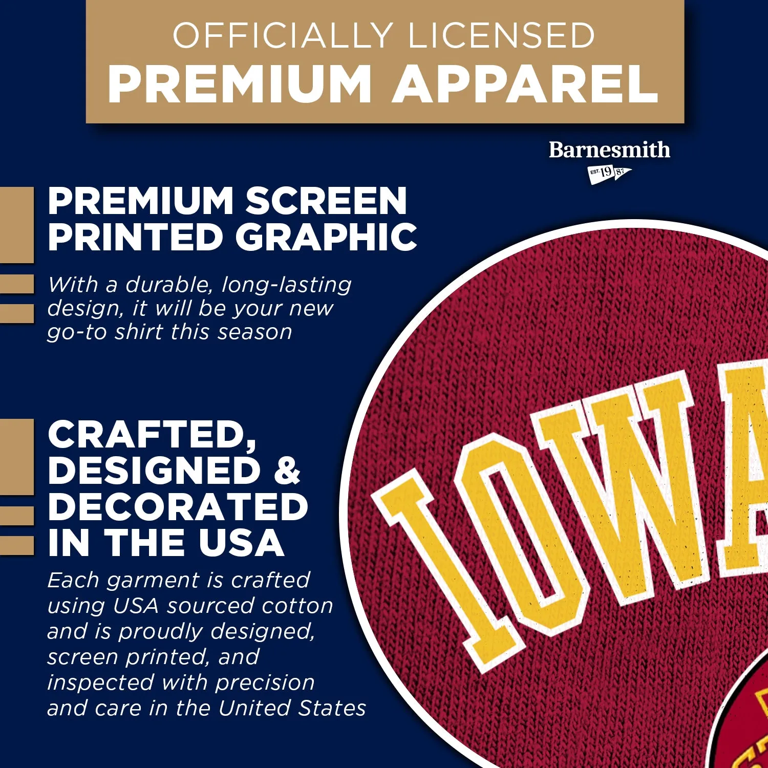 Iowa State University Football T-Shirt (Cardinal) sold by Barnesmith product image thumbnail 4