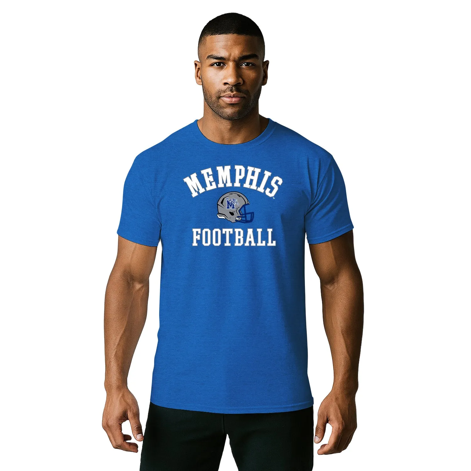 University of Memphis Football T-Shirt (Royal Blue) sold by Barnesmith product image thumbnail 2