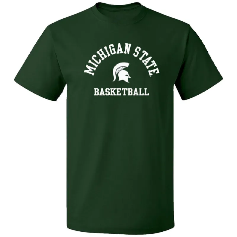 Michigan State University Basketball T-Shirt (Hunter Green) sold by Barnesmith