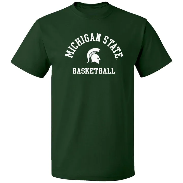 Michigan State University Basketball T-Shirt (Hunter Green) sold by Barnesmith