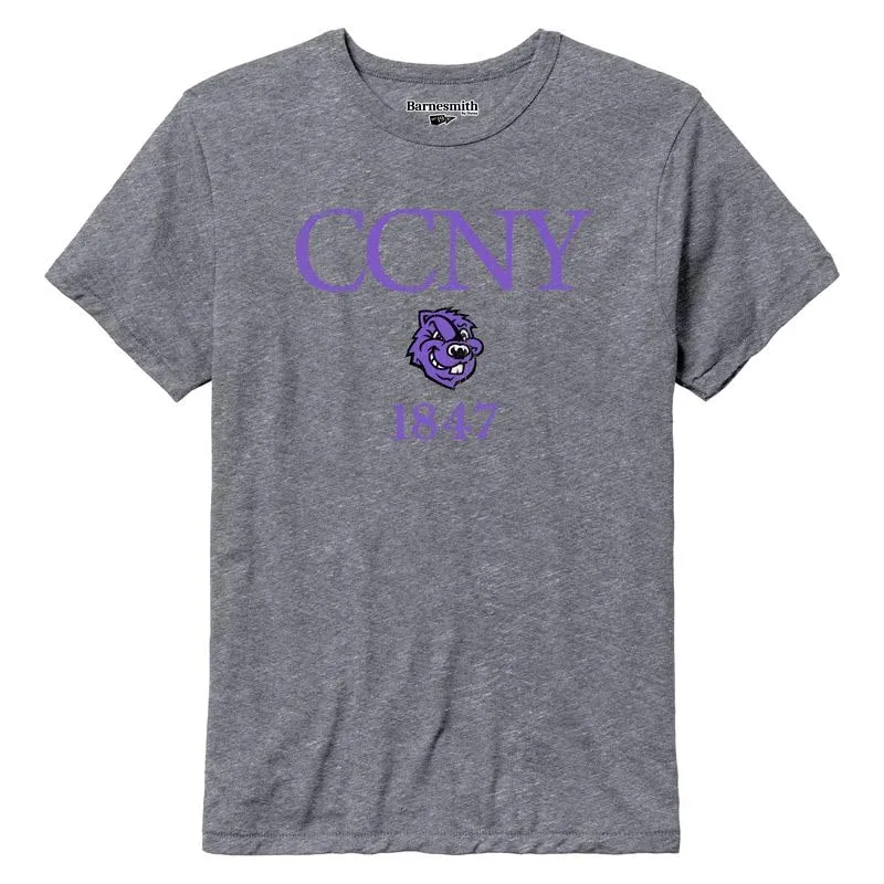 City College of New York Triblend T-Shirt (Fall Heather) sold by Barnesmith