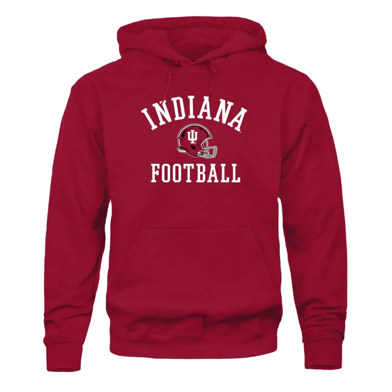 Indiana University Football Hooded Sweatshirt (Red) sold by Barnesmith